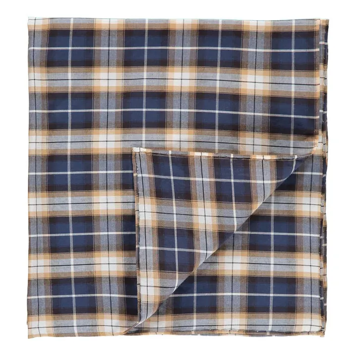 Checked Scarf | Navy blue- Product image n°2
