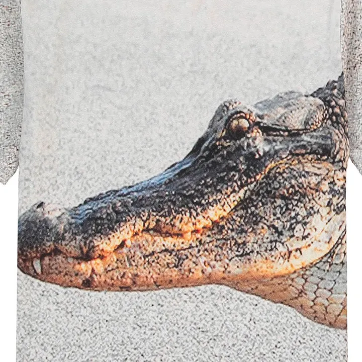 T-Shirt Krokodil aus Bio-Baumwolle  | Grau- Produktbild Nr. 2