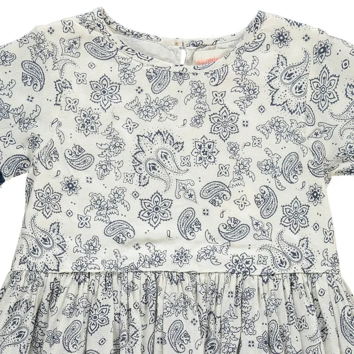 Japan Bandana Print Dress | Ecru- Product image n°1