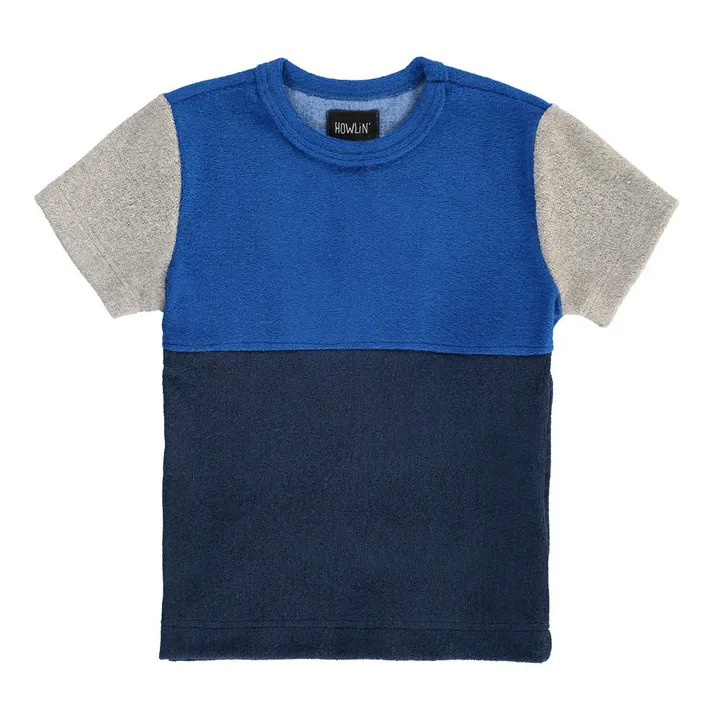 T-Shirt Eponge Bicolore Little Sunforest | Bleu- Image produit n°0