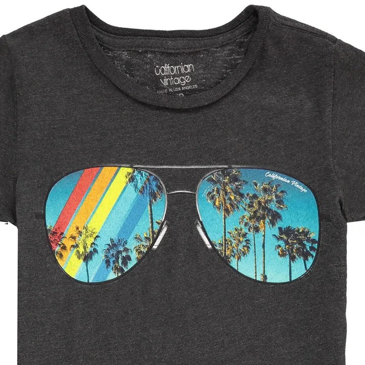 T-Shirt Sunglasses | Gris foncé- Image produit n°1