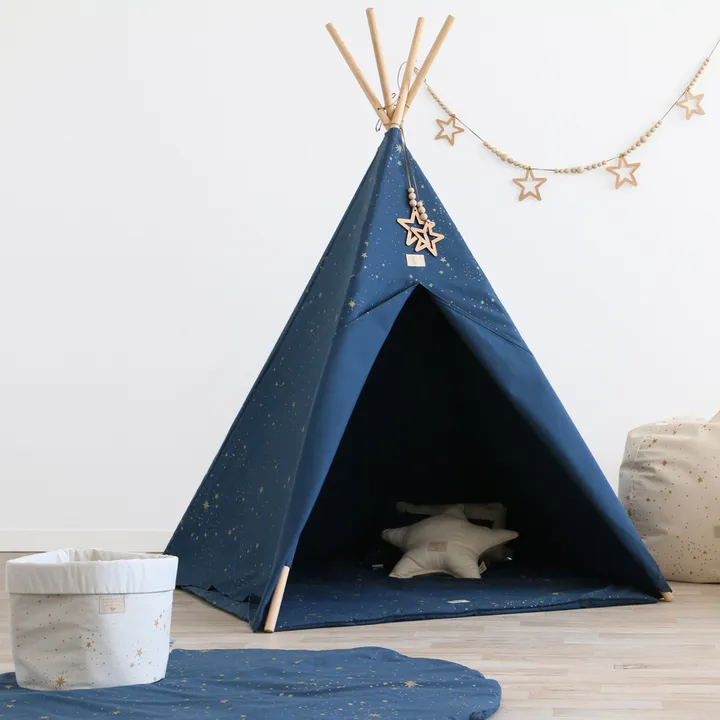 Panier Panda Eclipse en coton | Bleu nuit- Image produit n°1