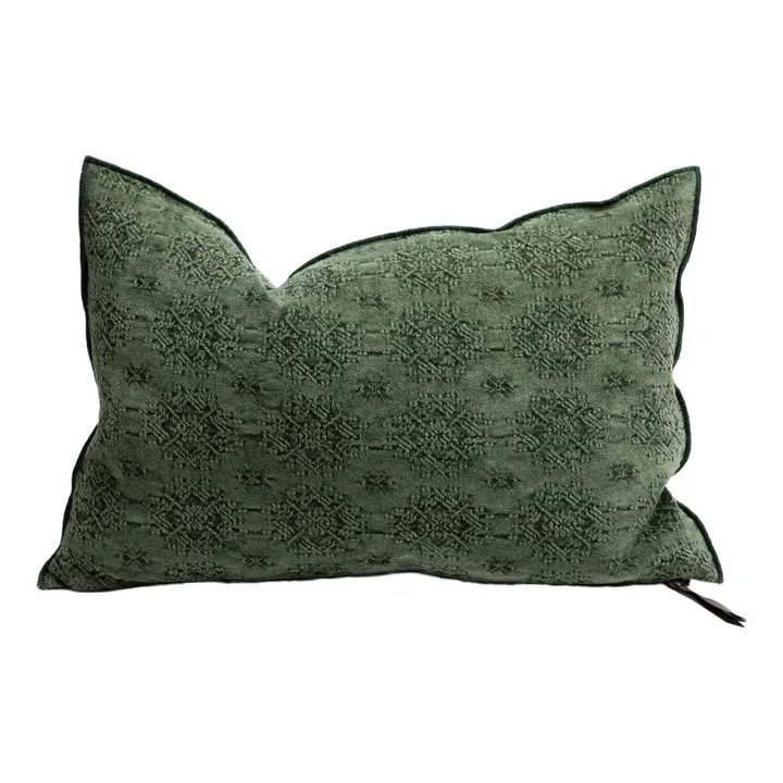 Coussin vice versa Jacquard Kilim | Avocat- Image produit n°0