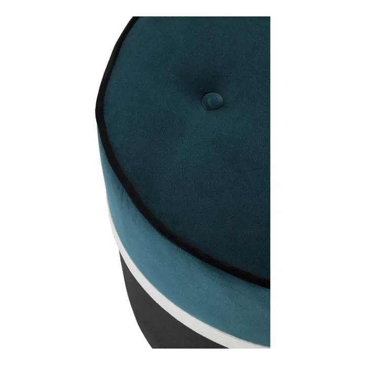 Léo Velvet Pouffe | Sarah Blue- Product image n°3