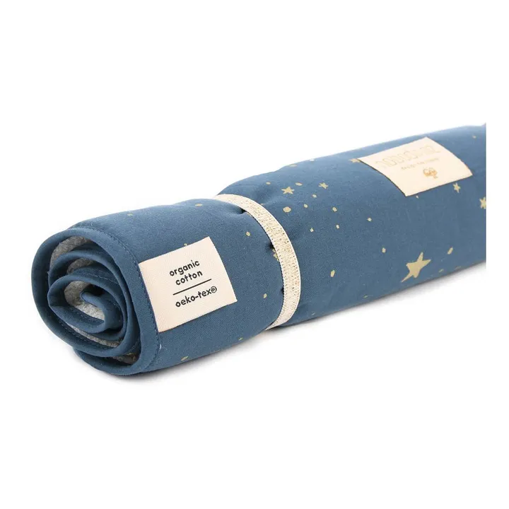 Matelas à langer Nomad Stella en coton bio | Bleu nuit- Image produit n°1