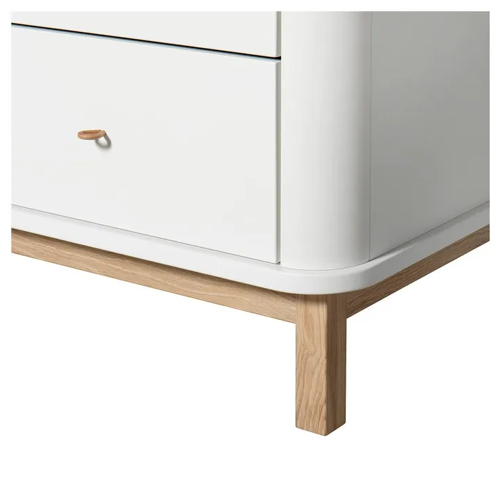 Commode 6 tiroirs en chêne | Blanc- Image produit n°5