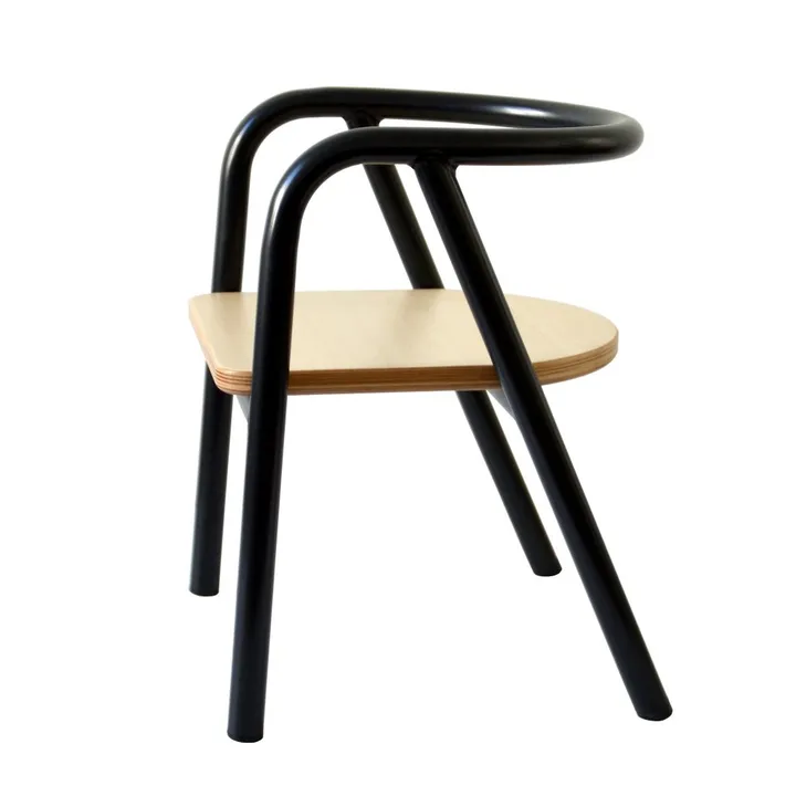 Chaise enfant en métal | Noir- Image produit n°0