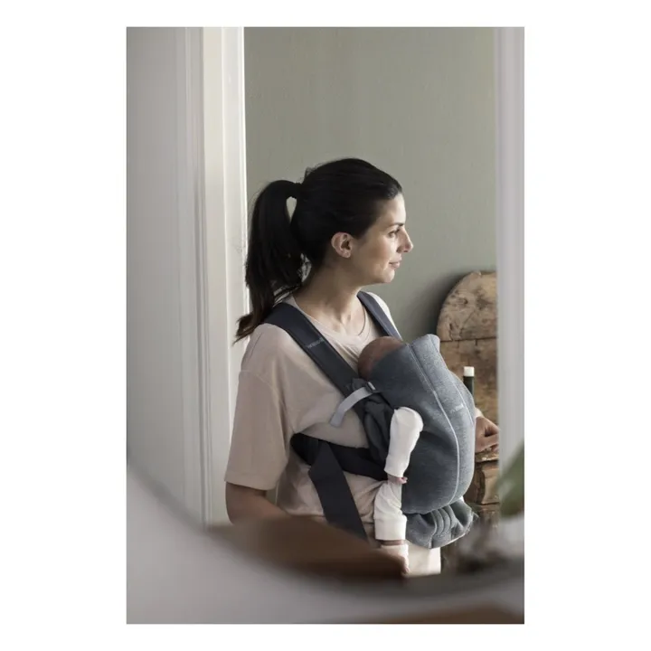 Porte-bébé mini en jersey 3D | Gris foncé- Image produit n°1