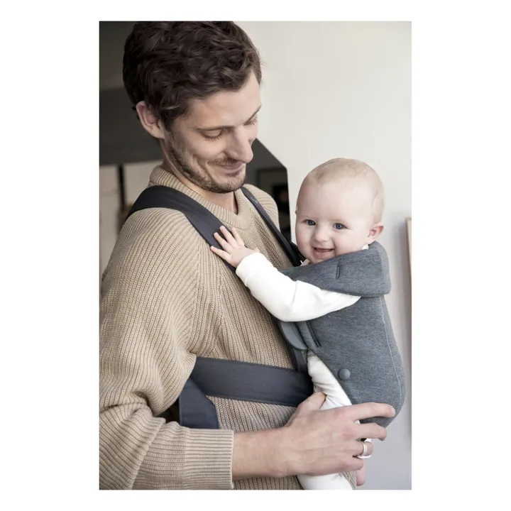 Porte-bébé mini en jersey 3D | Gris foncé- Image produit n°2