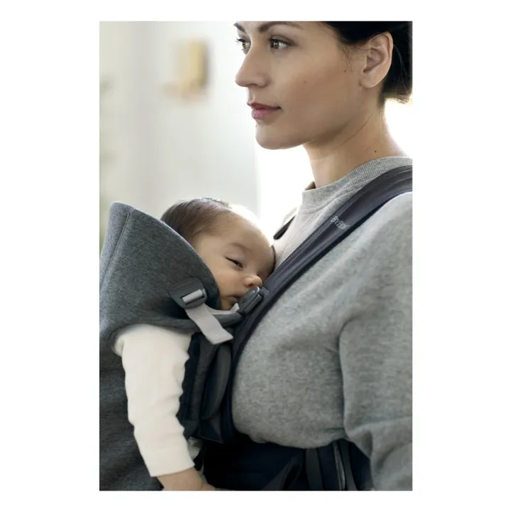Porte-bébé mini en jersey 3D | Gris foncé- Image produit n°4