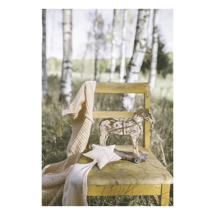 Doudou lange étoile en coton bio | Silver Grey S019- Image produit n°1