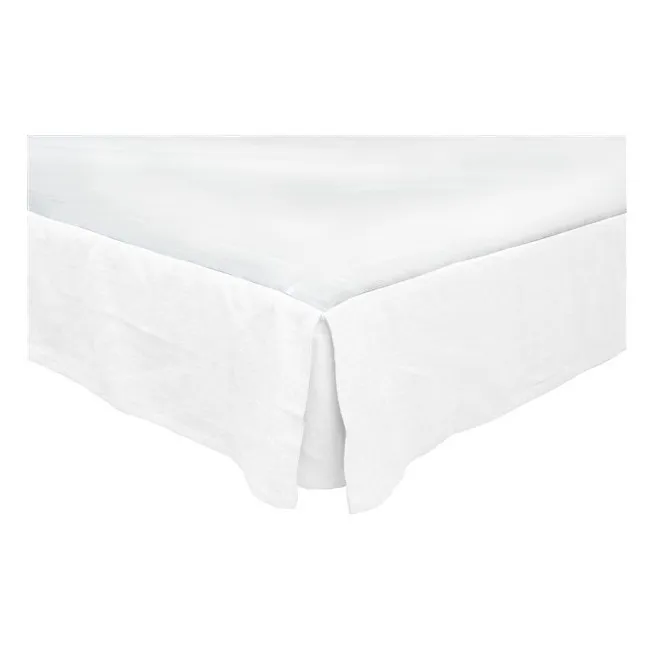 Cache-sommier en lin | Blanc- Image produit n°0