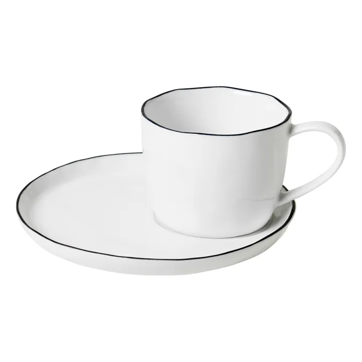 Tasse avec soucoupe en porcelaine Salt- Image produit n°2