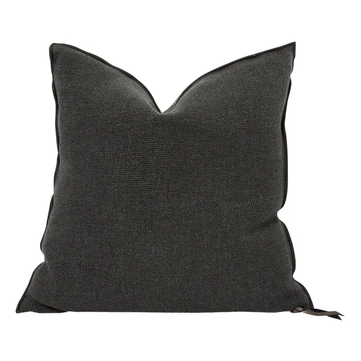 Coussin Vice Versa en toile Formentera | Charbon- Image produit n°0