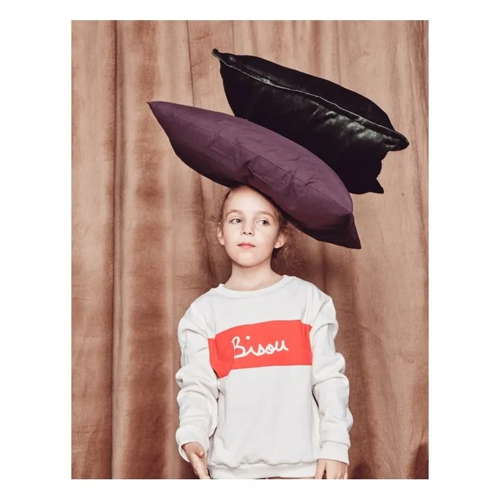Sweatshirt Big Bisous aus Bio-Baumwolle | Weiß- Produktbild Nr. 1