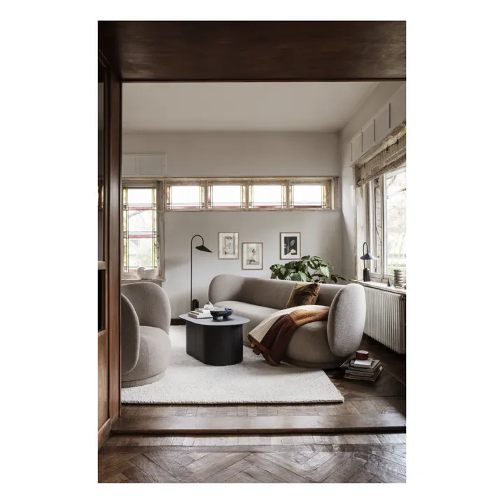 Fauteuil en tissu bouclé Rico | Crème- Image produit n°2