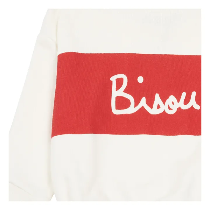 Sweatshirt Big Bisous aus Bio-Baumwolle | Weiß- Produktbild Nr. 3