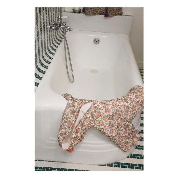 Cape de bain Maelou en coton bio | Rose- Image produit n°2