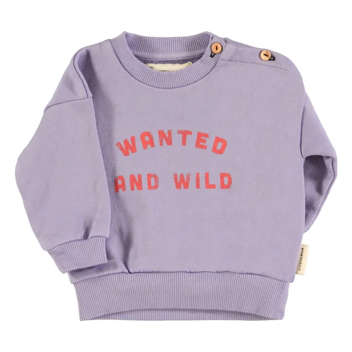 Sweatshirt Wanted And Wild Bio-Baumwolle | Violett- Produktbild Nr. 4