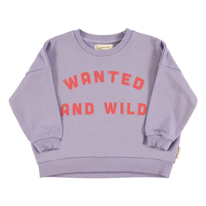 Sweatshirt Wanted And Wild Bio-Baumwolle | Violett- Produktbild Nr. 0