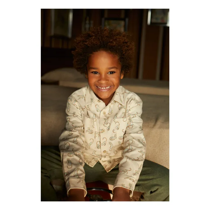 Chemise Léopard | Ecru- Image produit n°1