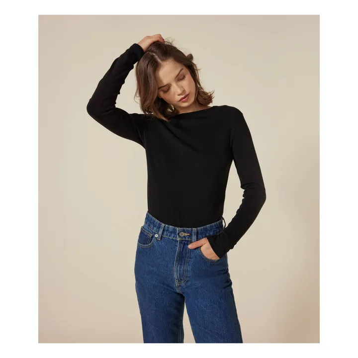 l'Iconique Long Sleeve T-Shirt - Damenkollektion -. | Schwarz- Produktbild Nr. 1