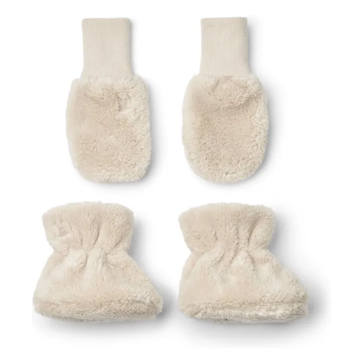 Lot Moufles et Chaussons Fernanda | Ecru- Image produit n°0