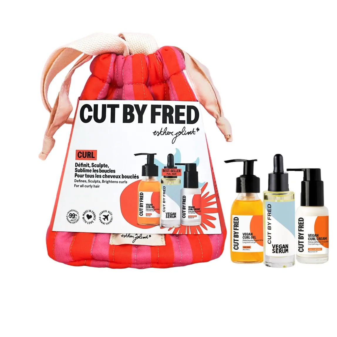 Pochon Curl x Esther Jolivet | Rouge- Image produit n°0