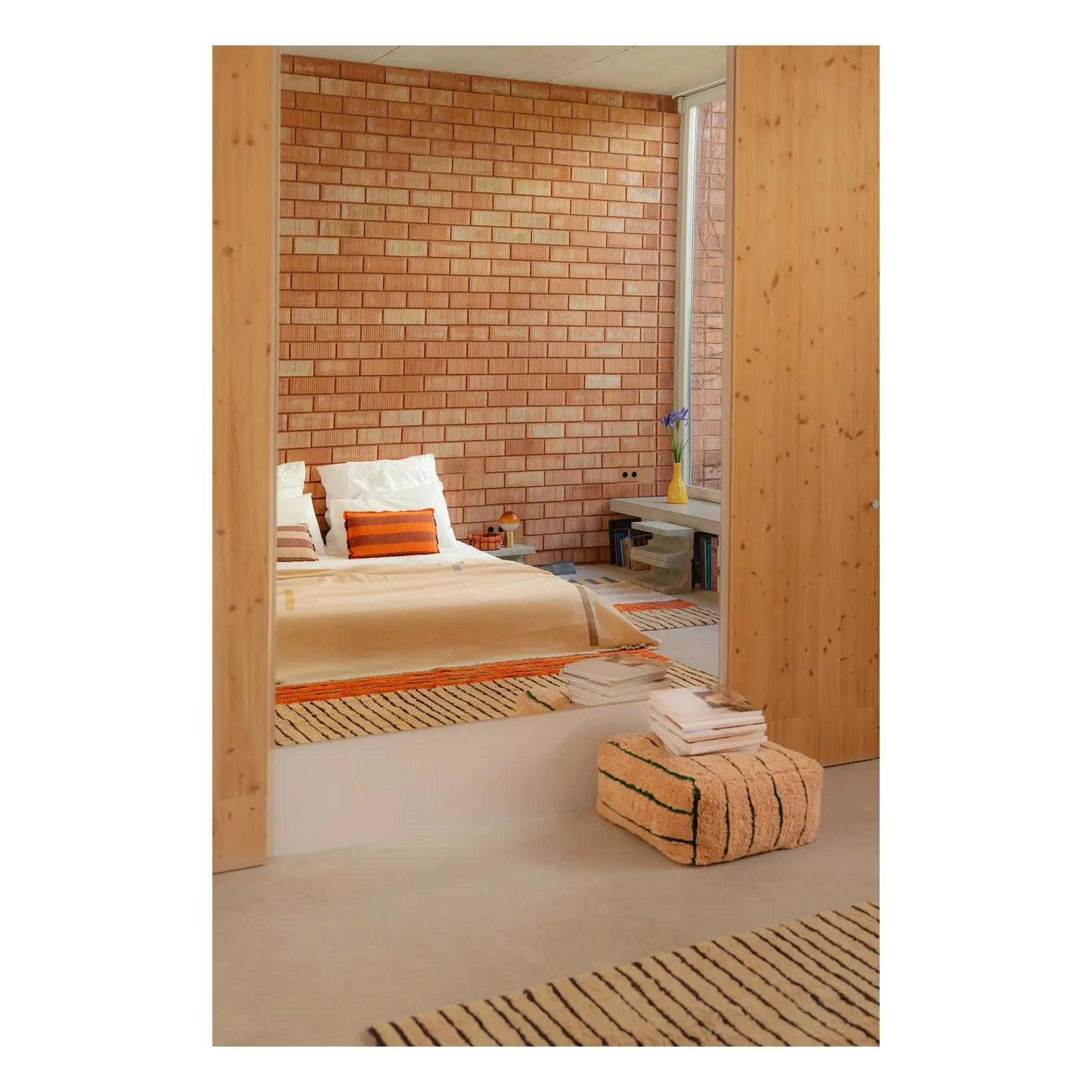 Coussin Rectangulaire Lines | Orange- Image produit n°3