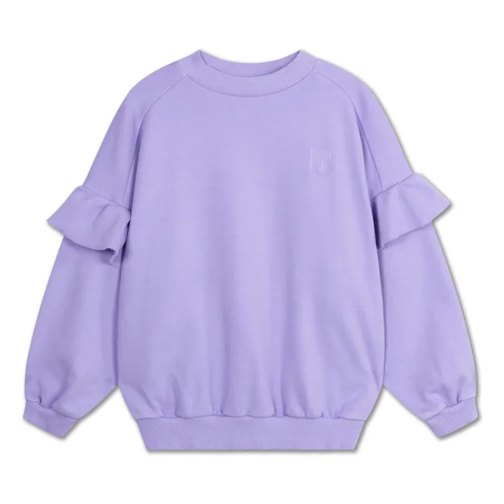 Sweat Volants Coton Bio | Violet- Image produit n°0