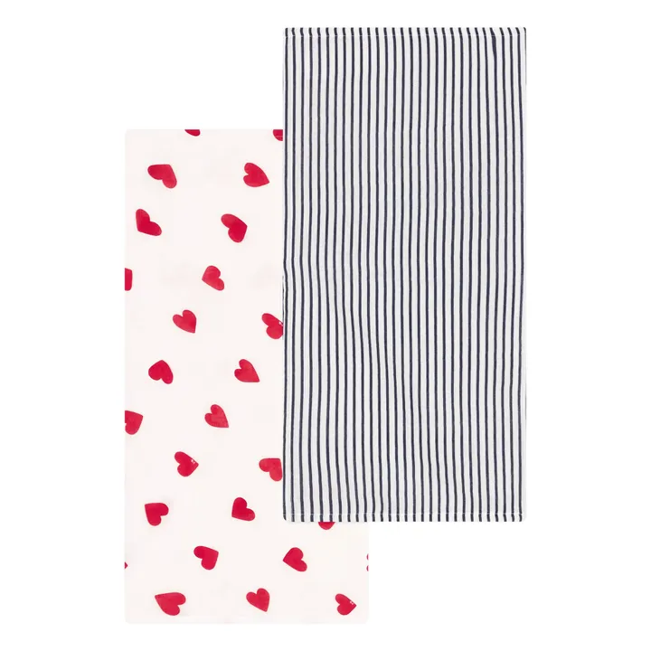 Lote 2 Corazones de pañal | Blanco- Imagen del producto n°0