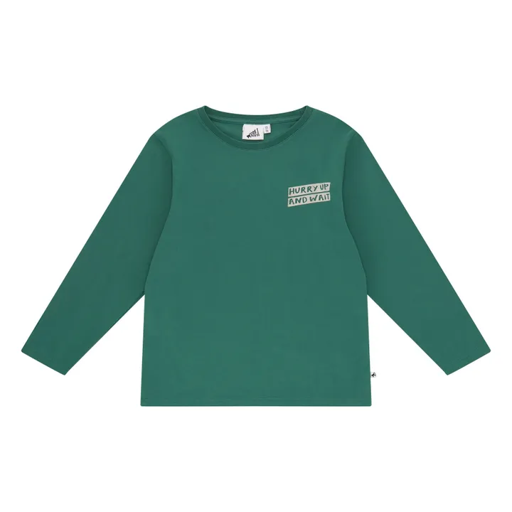 T-shirt Hurry Up And Wait | Vert- Image produit n°0