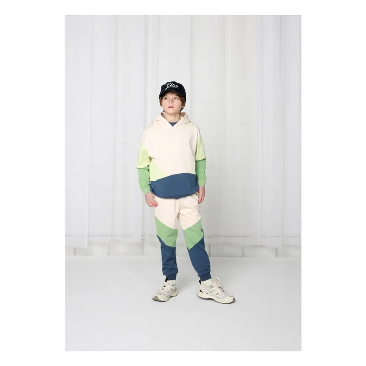 Sudadera con capucha Color Block | Verde- Imagen del producto n°1