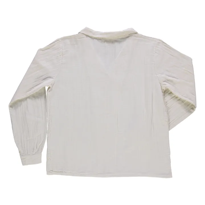Chemisier Datte Coton Bio - Collection Femme | Crème- Image produit n°1