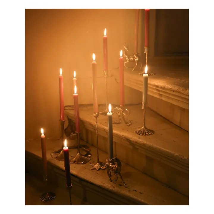 Bougeoir en laiton Bamboo | Doré- Image produit n°3