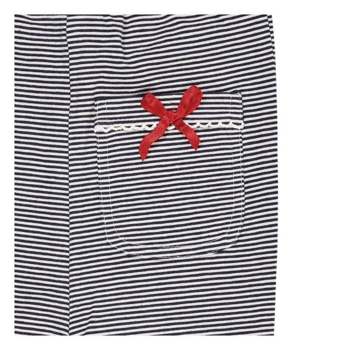 Pantalon Flare Rayé | Bleu marine- Image produit n°5