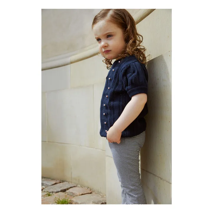 Pantalon Flare Rayé | Bleu marine- Image produit n°2