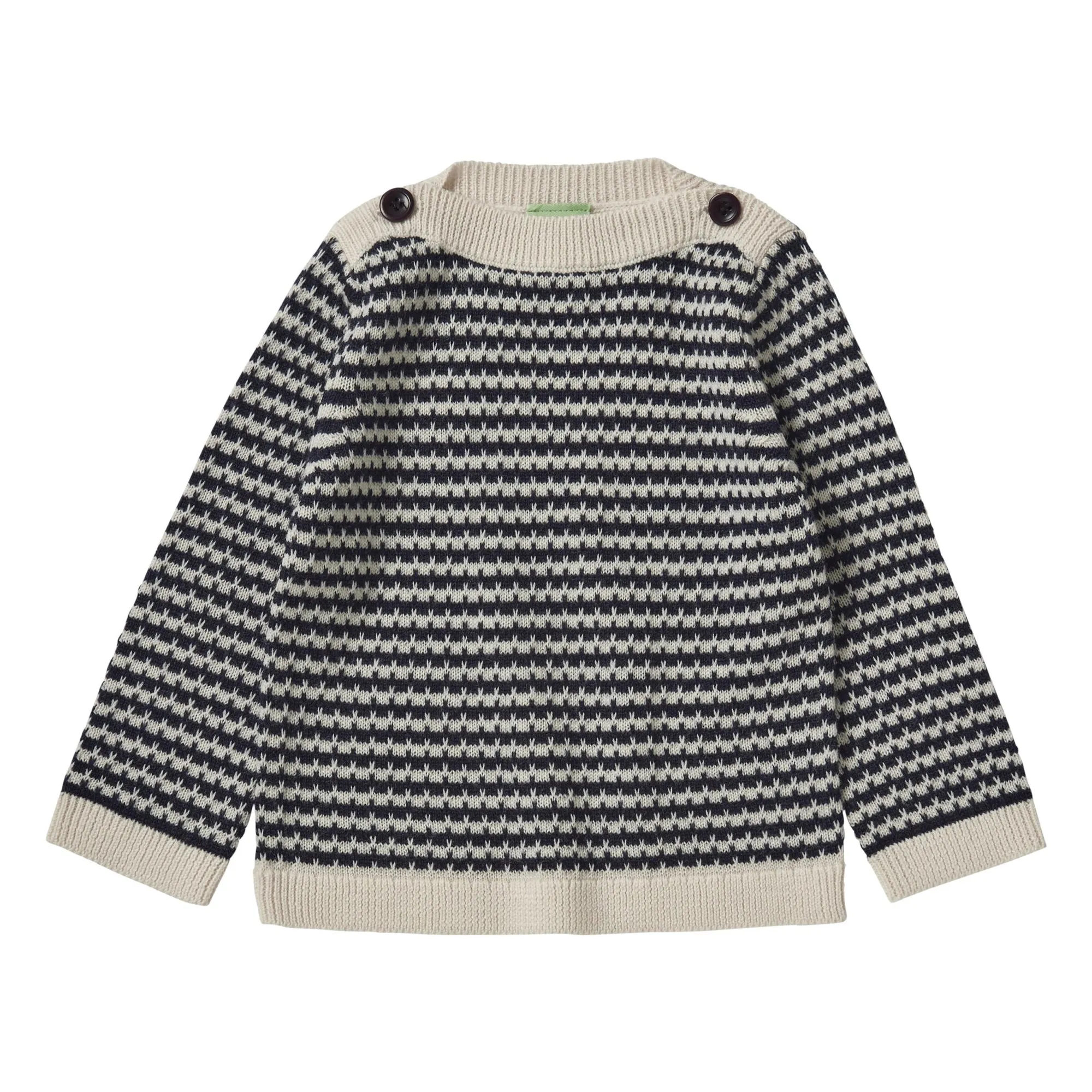Pull Boatneck Maille Fine Laine Mérinos | Bleu marine- Image produit n°0