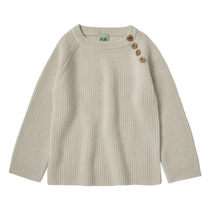 Merino Wool Ribbed Sweater | Ecru- Product image n°0