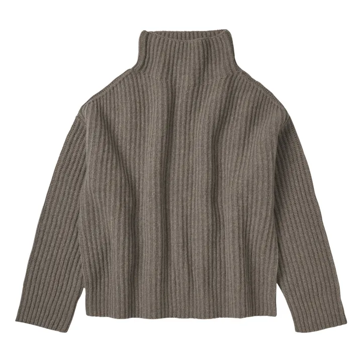 Maglione in lana d'agnello a coste - Collezione Donna | Beige- Immagine del prodotto n°0