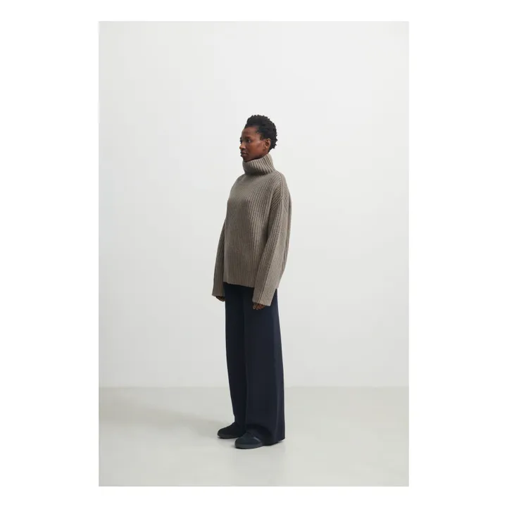Maglione in lana d'agnello a coste - Collezione Donna | Beige- Immagine del prodotto n°2