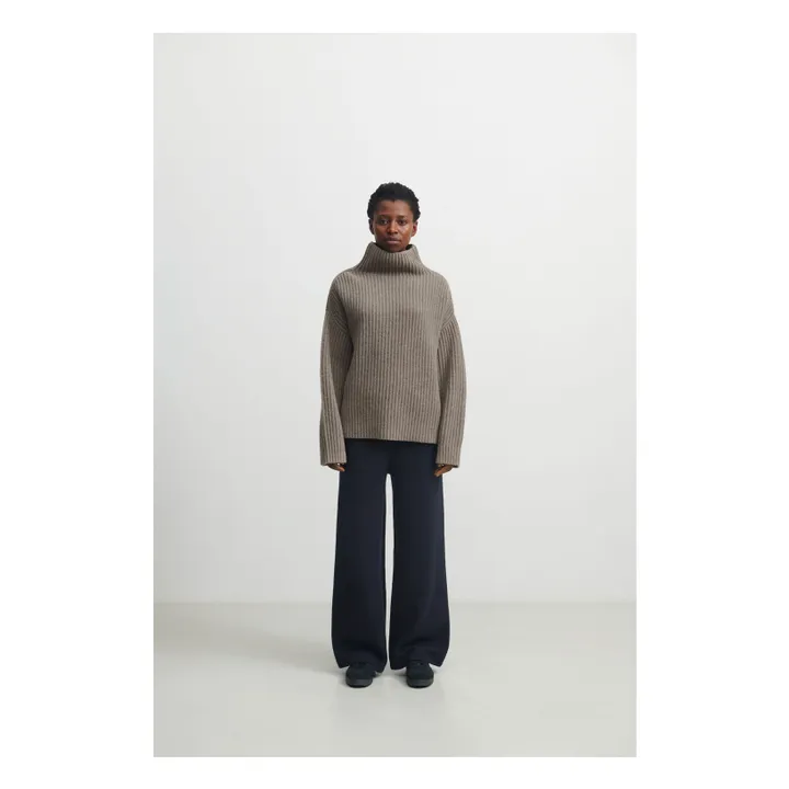 Maglione in lana d'agnello a coste - Collezione Donna | Beige- Immagine del prodotto n°1