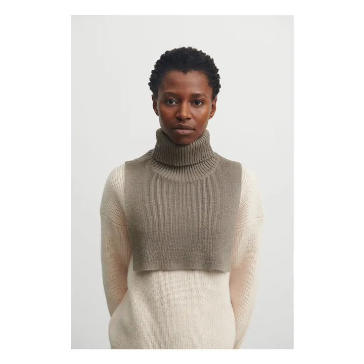 Merino wool collar - Women's collection | Beige- Product image n°1