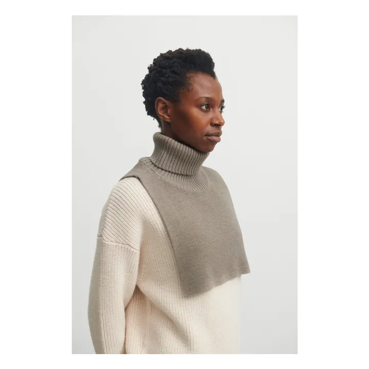 Merino wool collar - Women's collection | Beige- Product image n°2