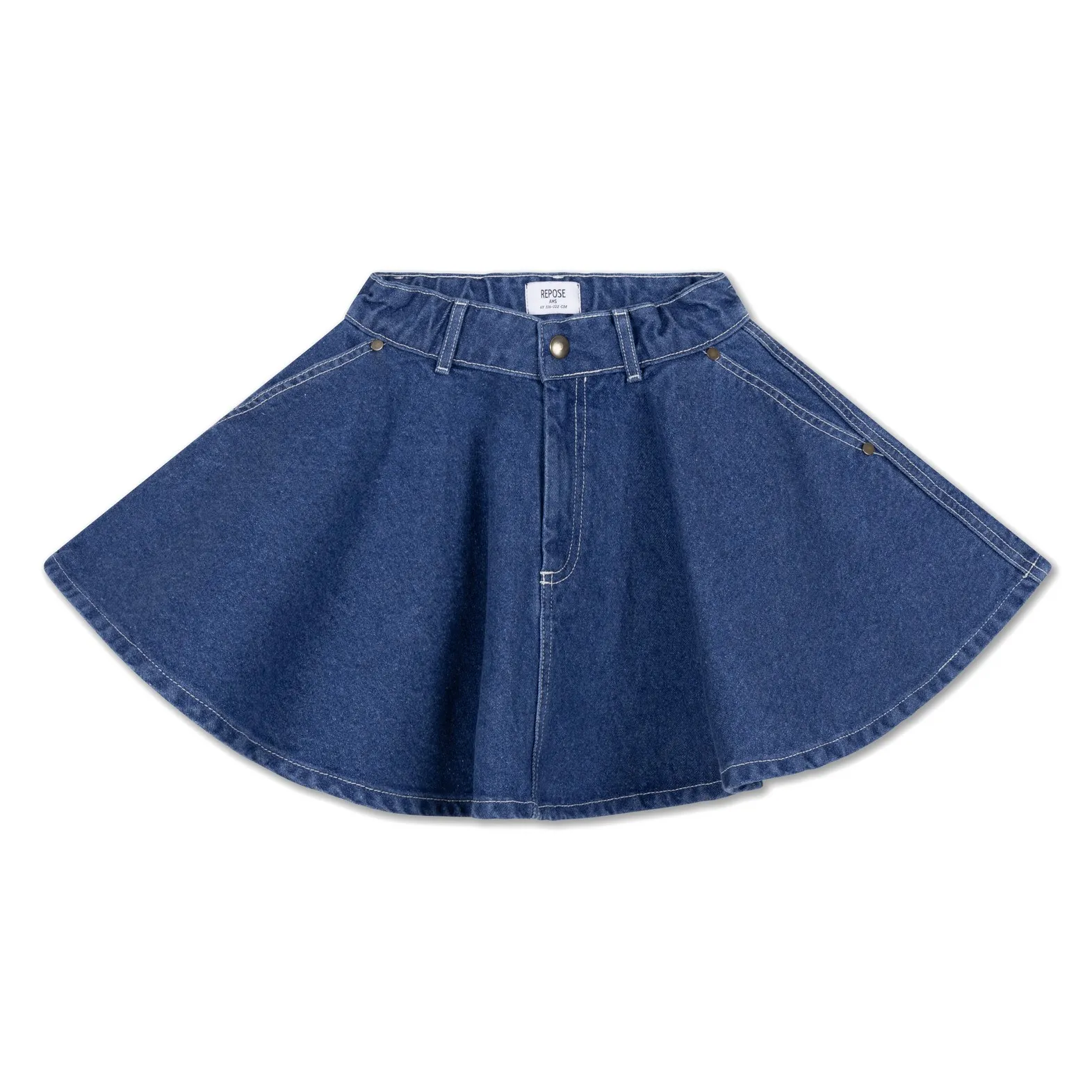 Jupe Denim Coton Bio | Bleu- Image produit n°0