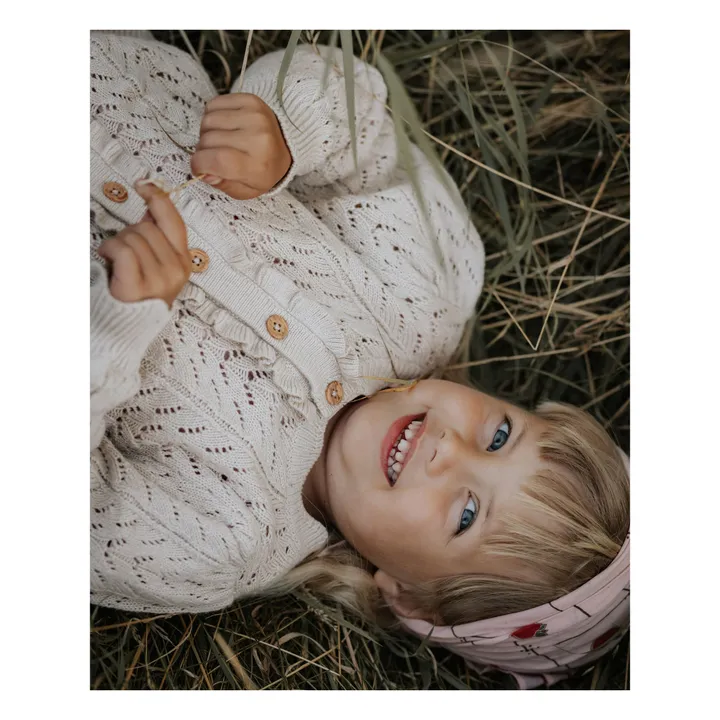Chaqueta Nova Pointelle de algodón orgánico | Beige- Imagen del producto n°1