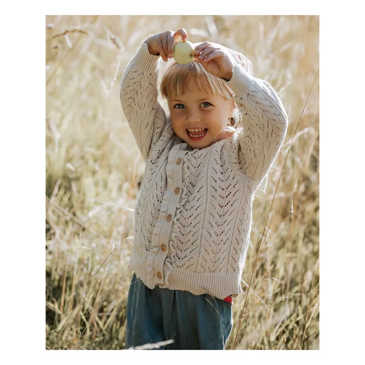 Chaqueta Nova Pointelle de algodón orgánico | Beige- Imagen del producto n°2