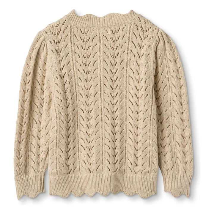 Chaqueta Nova Pointelle de algodón orgánico | Beige- Imagen del producto n°3