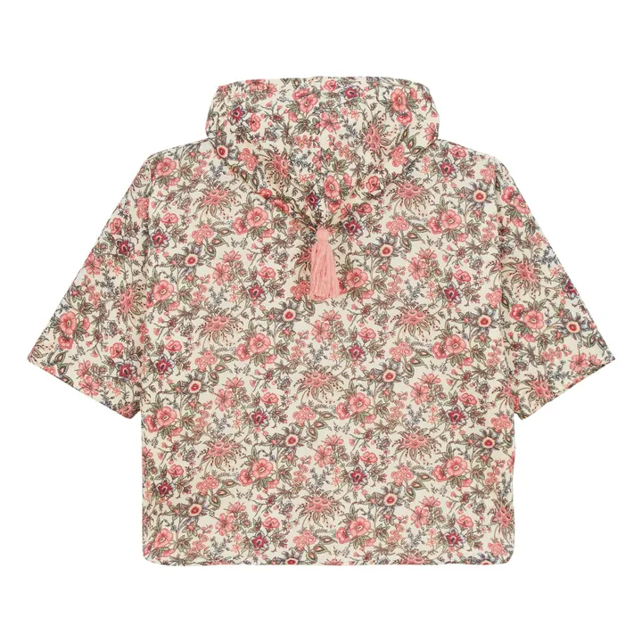 Cape de bain Maelou en coton bio | Rose- Image produit n°3