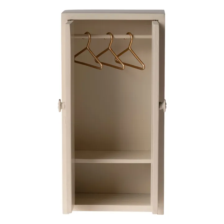 Armoire et ses cintres | Crème- Image produit n°1